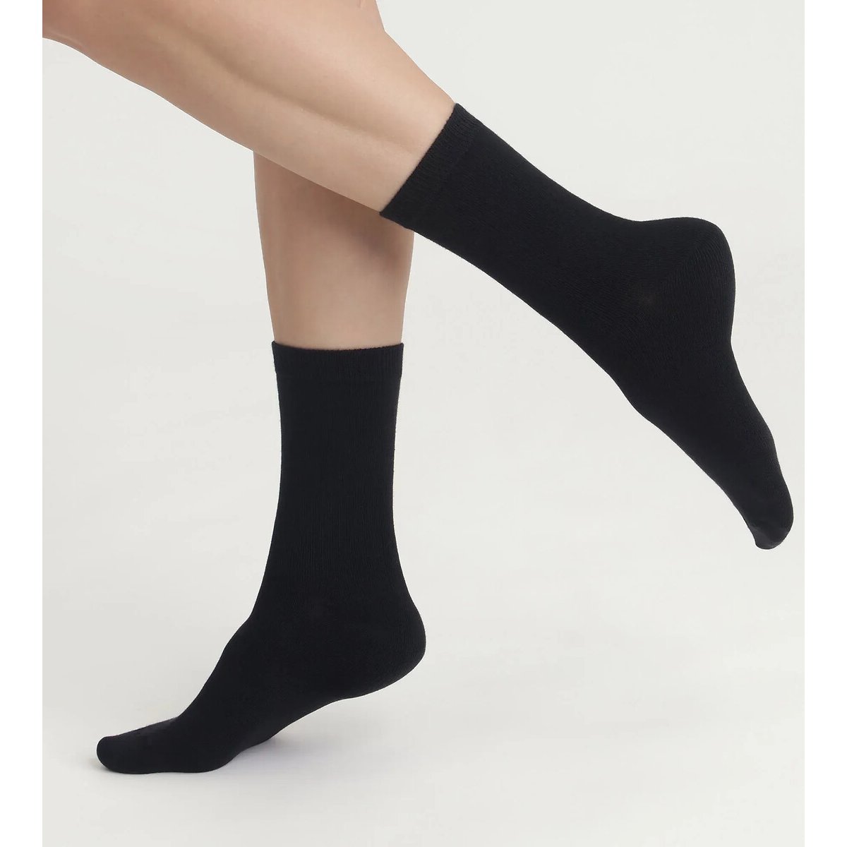 Lot de 2 paires de mi-chaussettes THERMO POLAIRE noir + noir, DIM