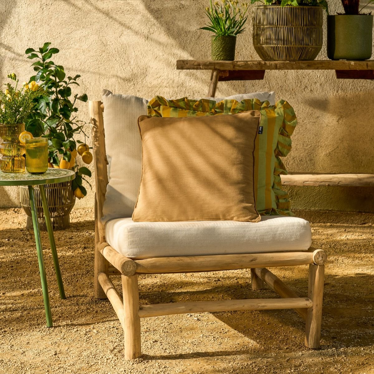 Coussin de jardin COMO brun, MICA DECORATIONS