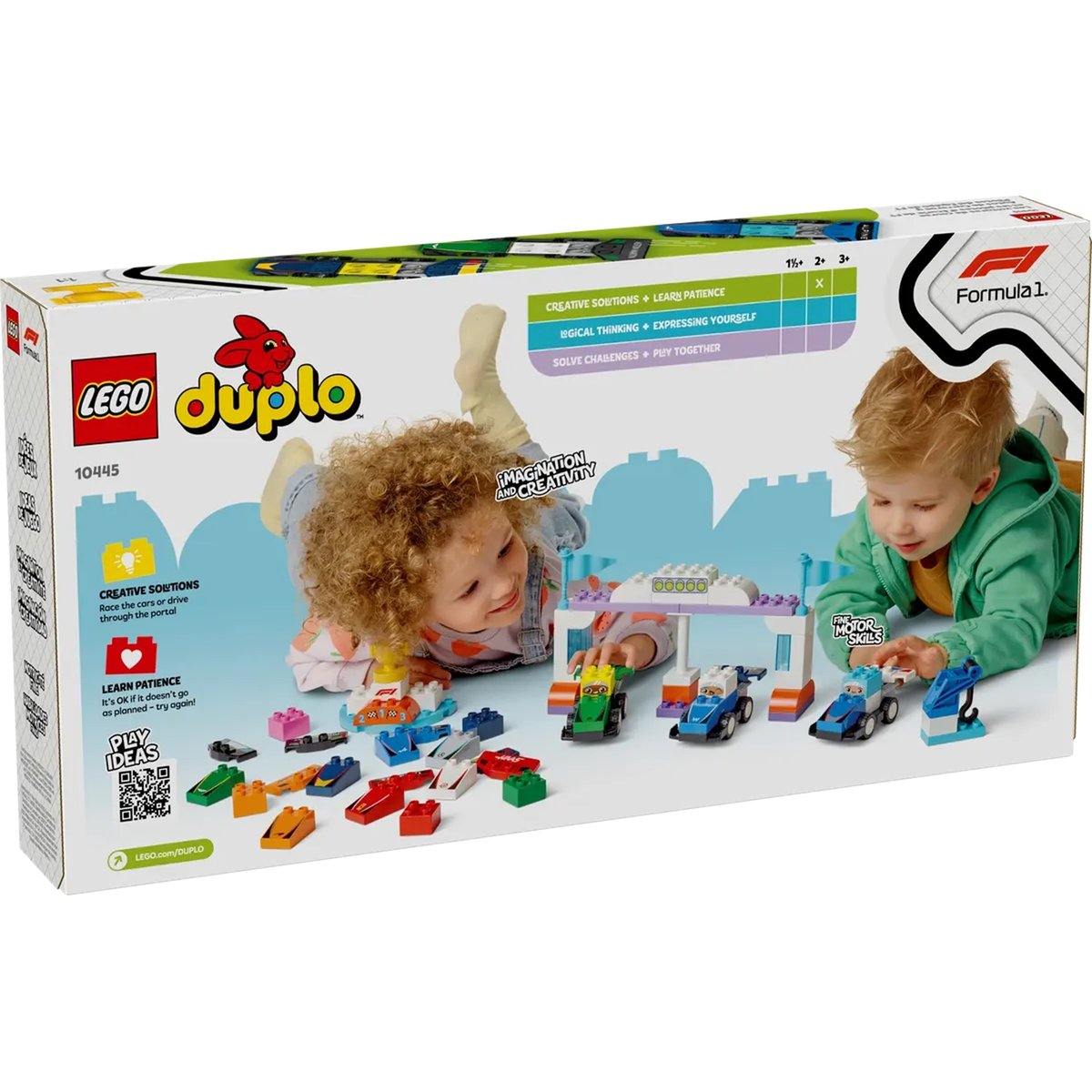 LEGO DUPLO - Set de Voitures de Course et Pilotes F1 - 10445 pour Enfants multicolore, LEGO