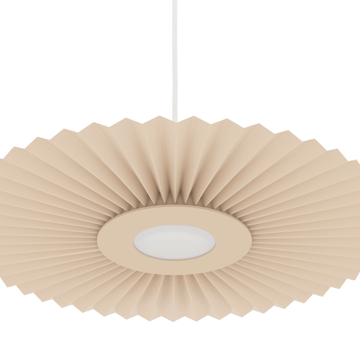 Suspension plafonnier plissée 50 cm, CARMEN sable doré, HARTO