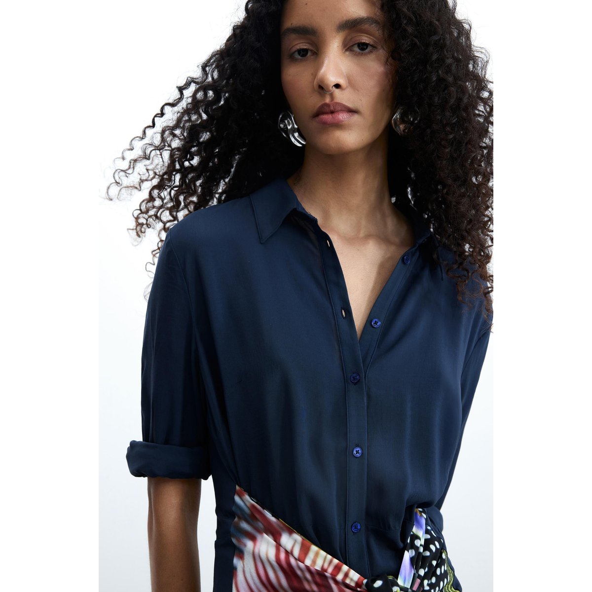 Robe chemise midi M. C. Lacroix bleu, DESIGUAL