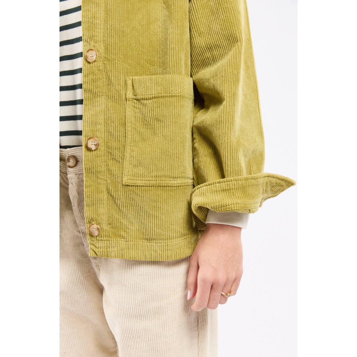 Veste pêcheur velours - coton green moss, ARMOR-LUX