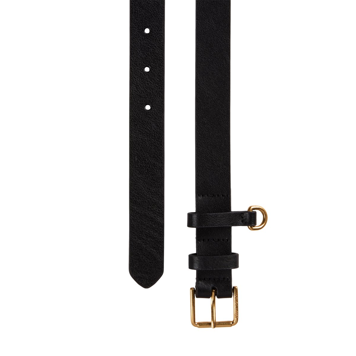 Ceinture modèle Daria en cuir de vachette lisse noir, MARC O'POLO