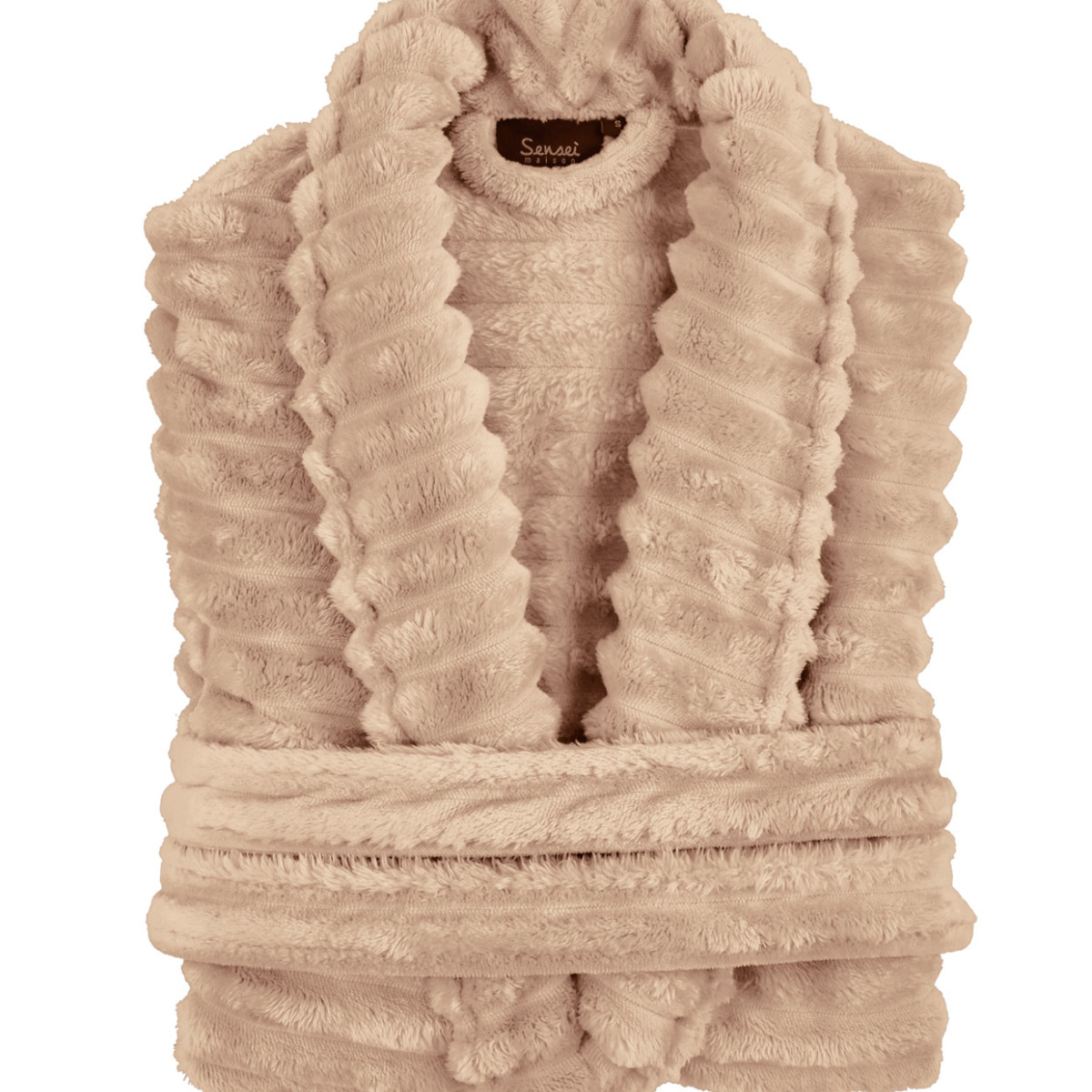 Peignoir polaire femme GOA beige, SENSEI MAISON