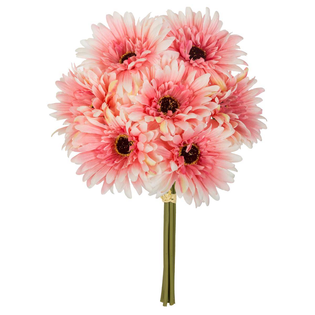 Bouquet de 7 gerberas artificiels rose, ATMOSPHERA