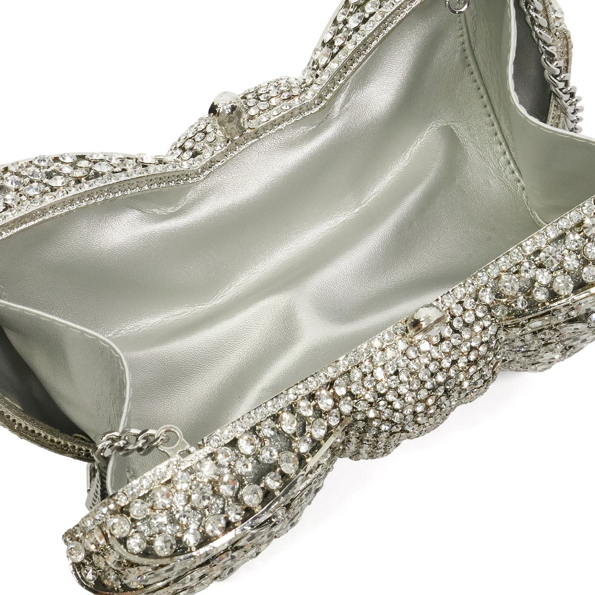 Pochette à n-ud ornée - ENCHANT silver-diamantes, DUNE LONDON
