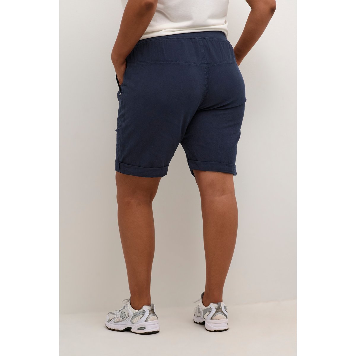 Shorts casual bleu midnight marine, KAFFE CURVE