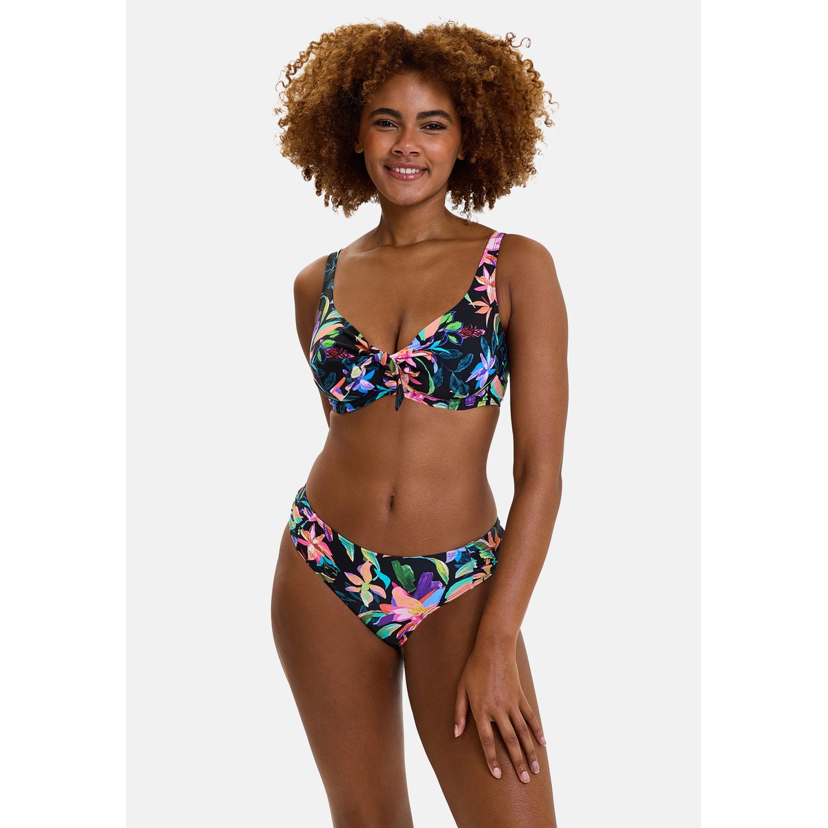 Bas de maillot de bain BARBADE paradis tropical noir, SANS COMPLEXE
