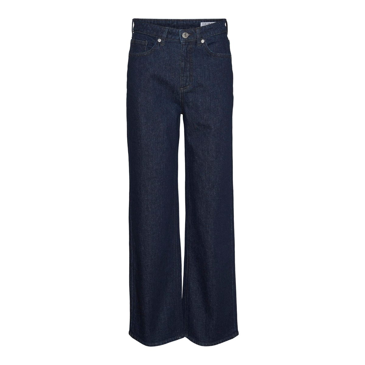 Jean À Coupe Large dark blue denim, VERO MODA