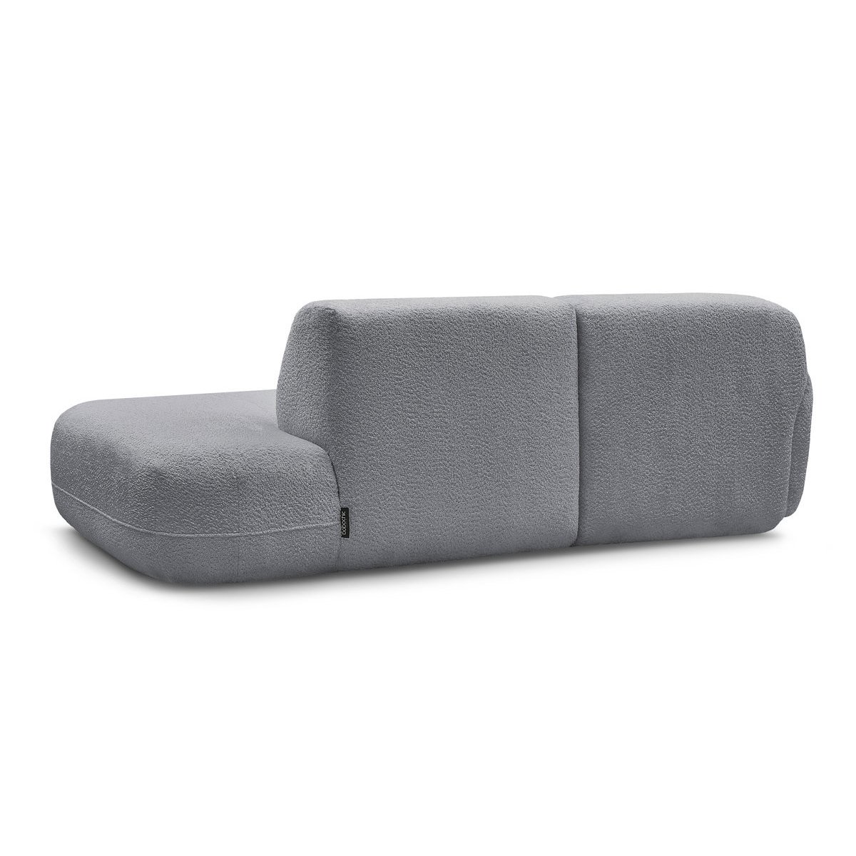 Canapé modulable 3 places en tissu chenille, ANDA gris, BOBOCHIC