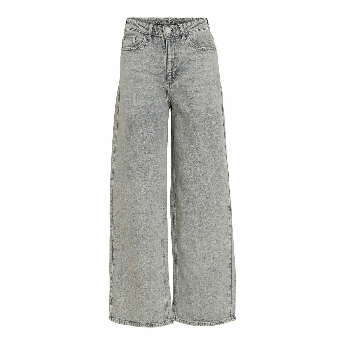 Jeans largos, cintura subida ganga cinzenta, VILA