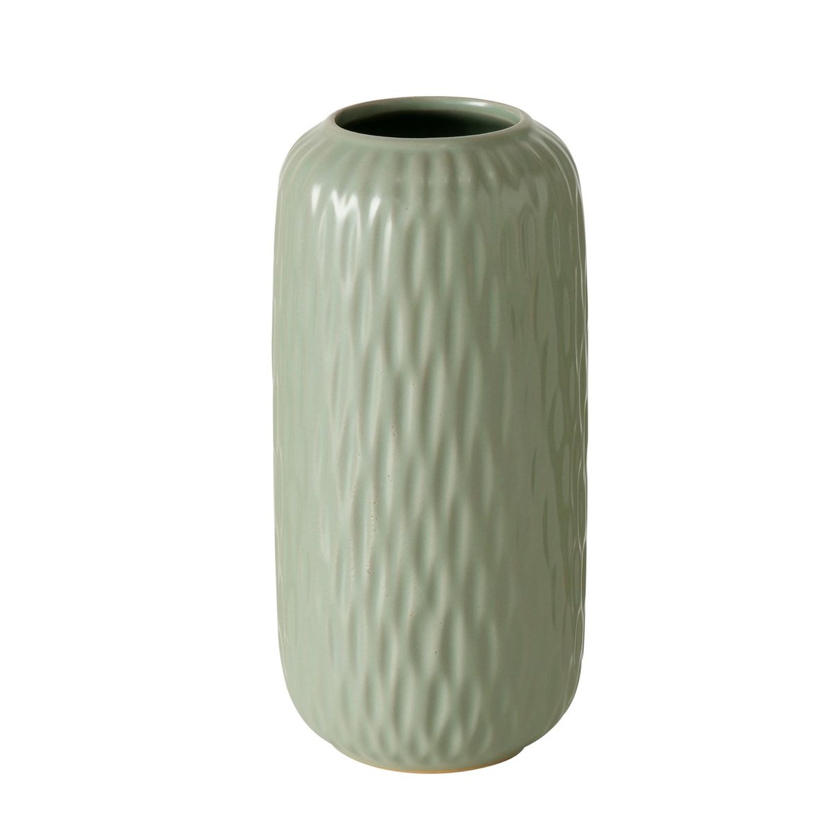 Set de 4 vases design en porcelaine verte 12x12x19cm marron, WADIGA