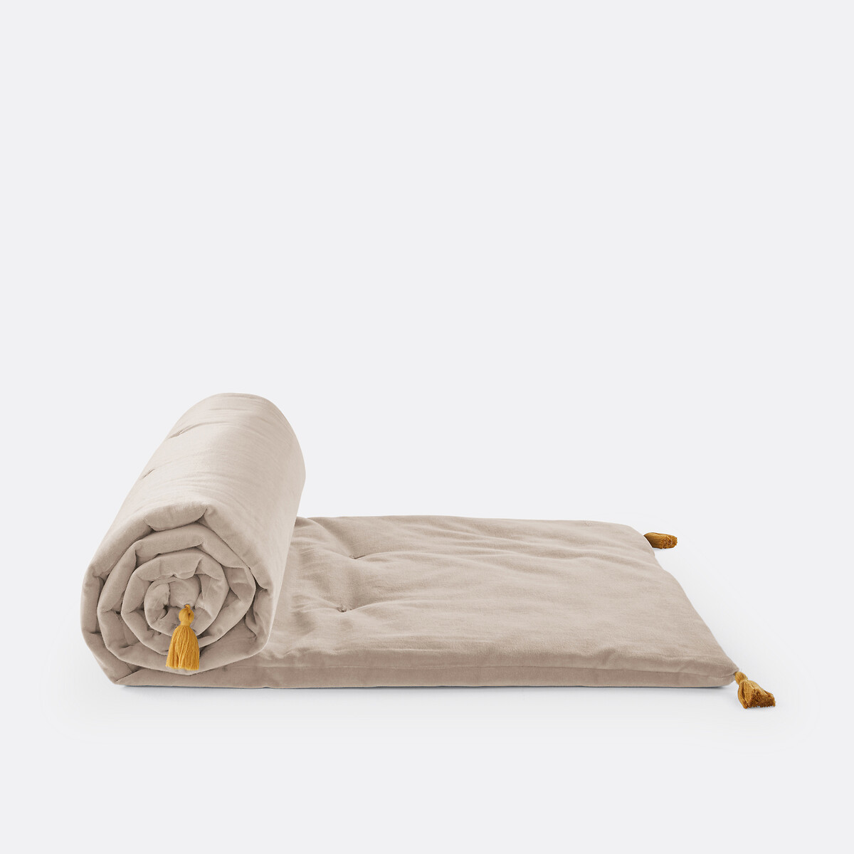 Colchão de assento, em veludo, Velvet bege, LA REDOUTE INTERIEURS