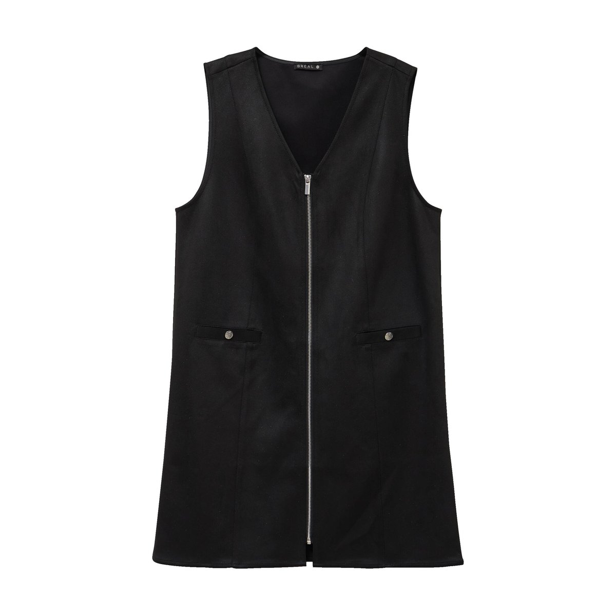 Robe chasuble suédine noir, BREAL