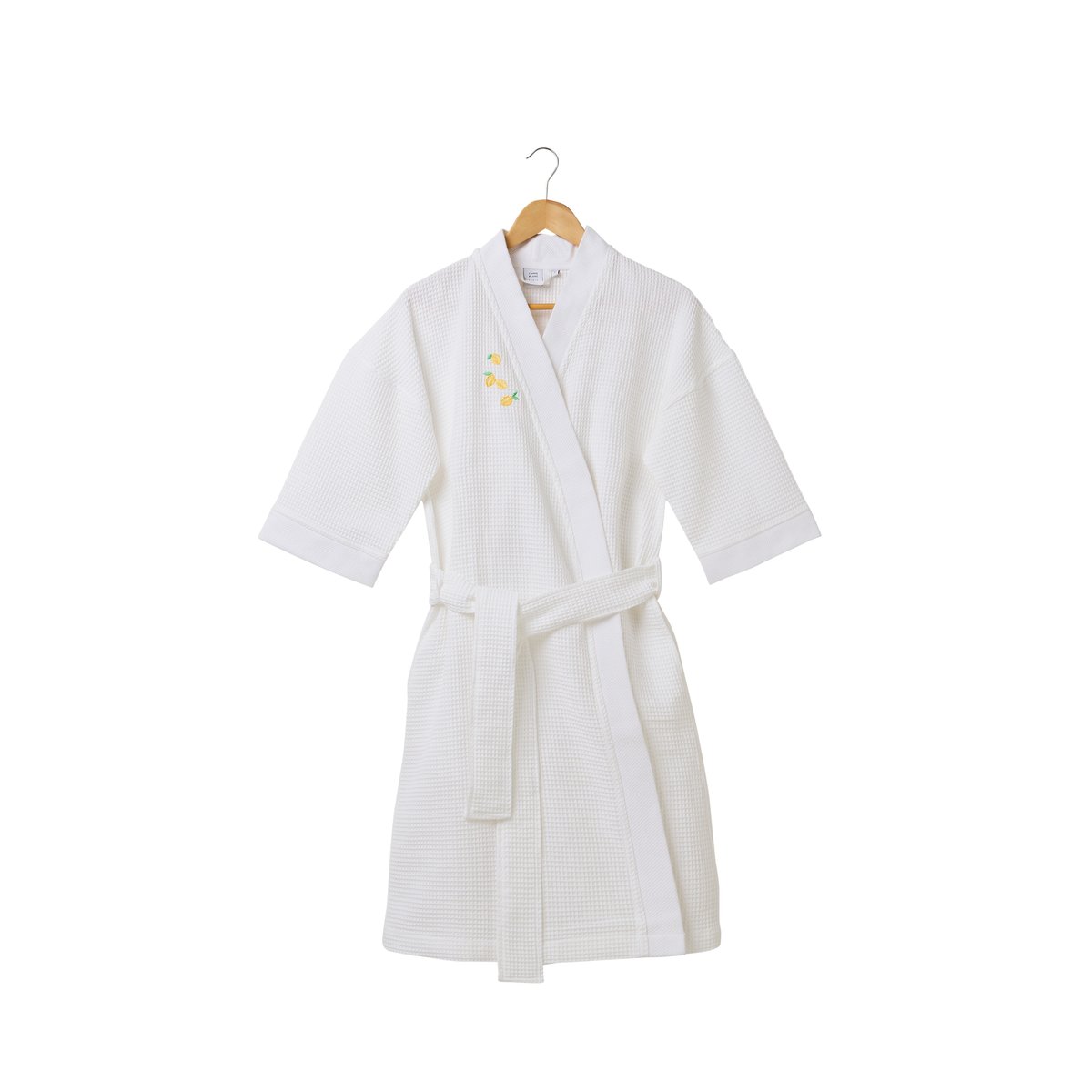 Peignoir coton LA PERLE blanc, CARRE BLANC