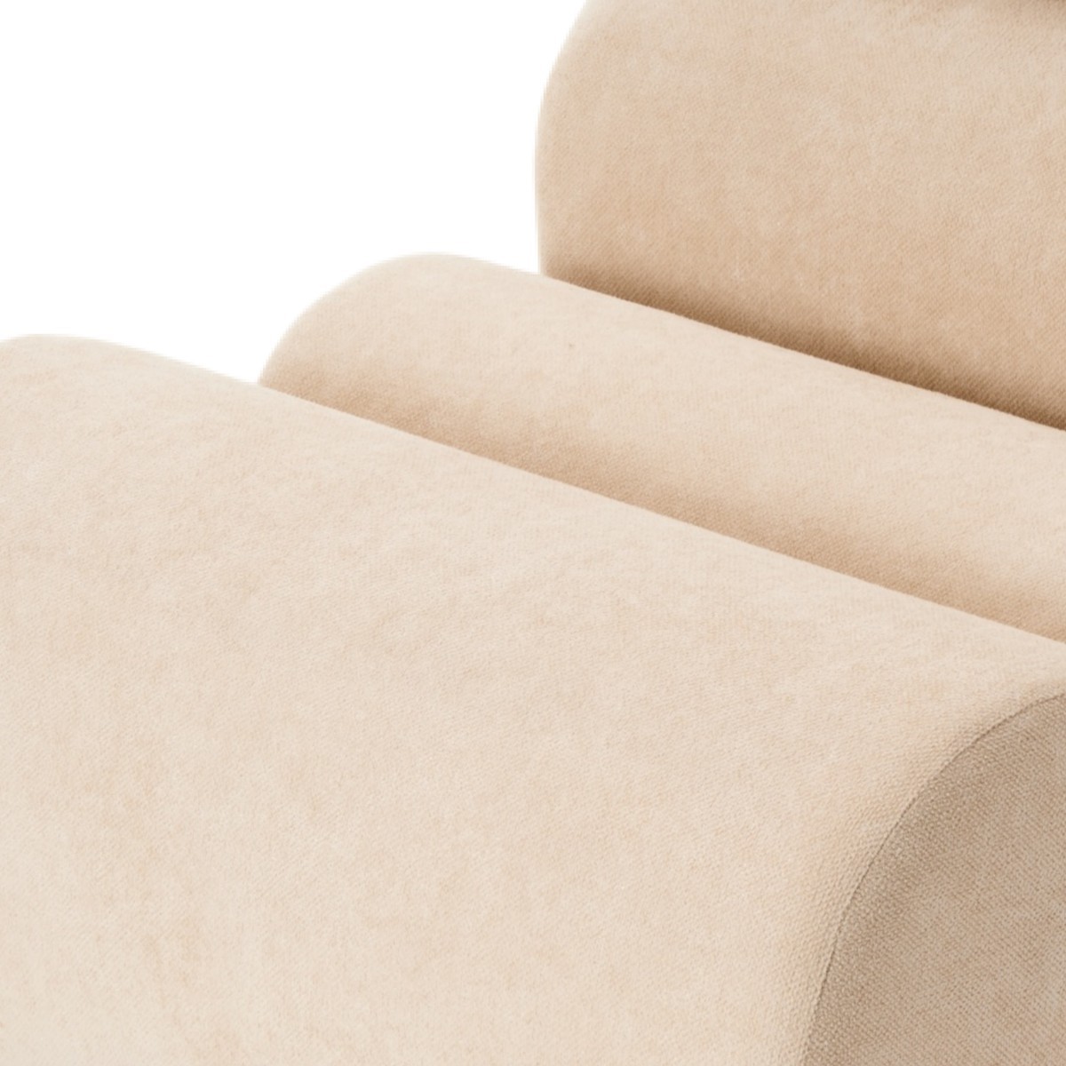 Chauffeuse compressée en tissu chenille - BILLIE beige, HOMIFAB