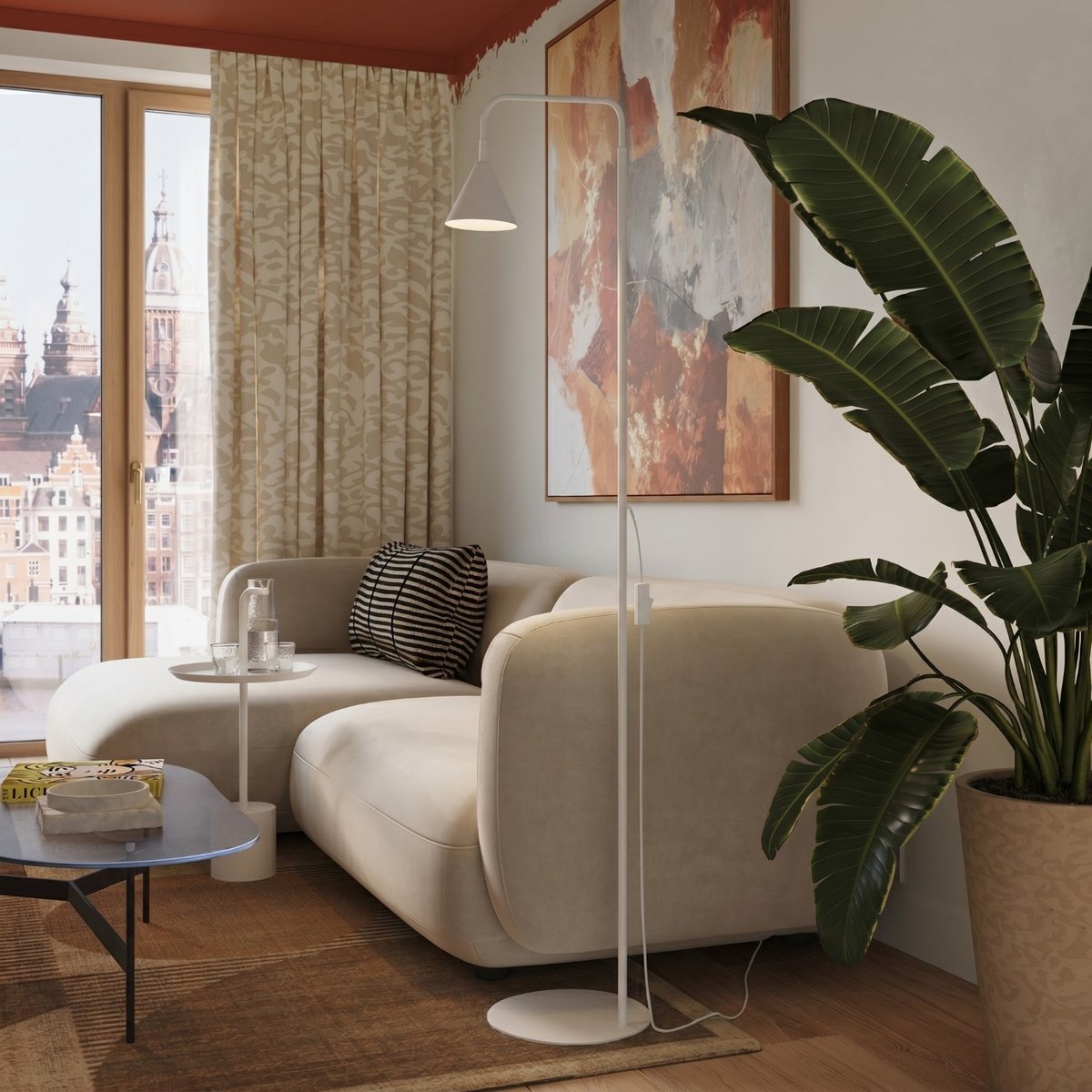 Lampadaire Blanc E14 1 NOX blanc, EDEN
