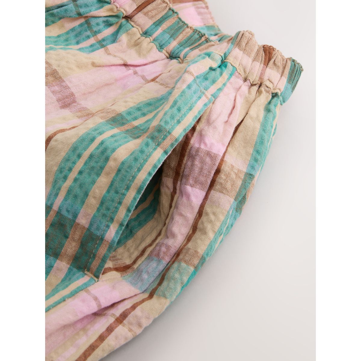 Pantalon à revers carreaux roses/verts, NEXT
