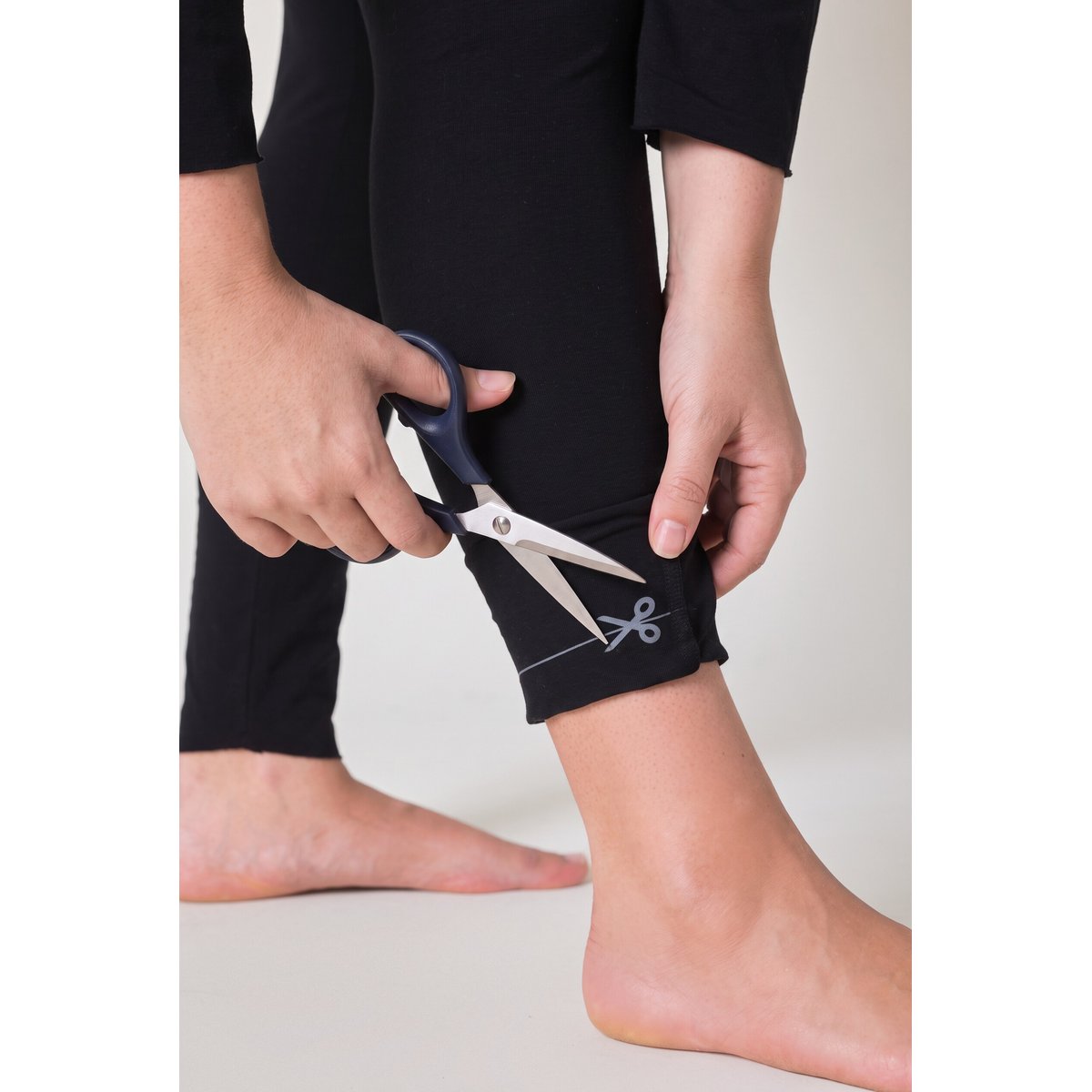 Legging « Cut It Your Way » en coton bio noir, ULLA POPKEN
