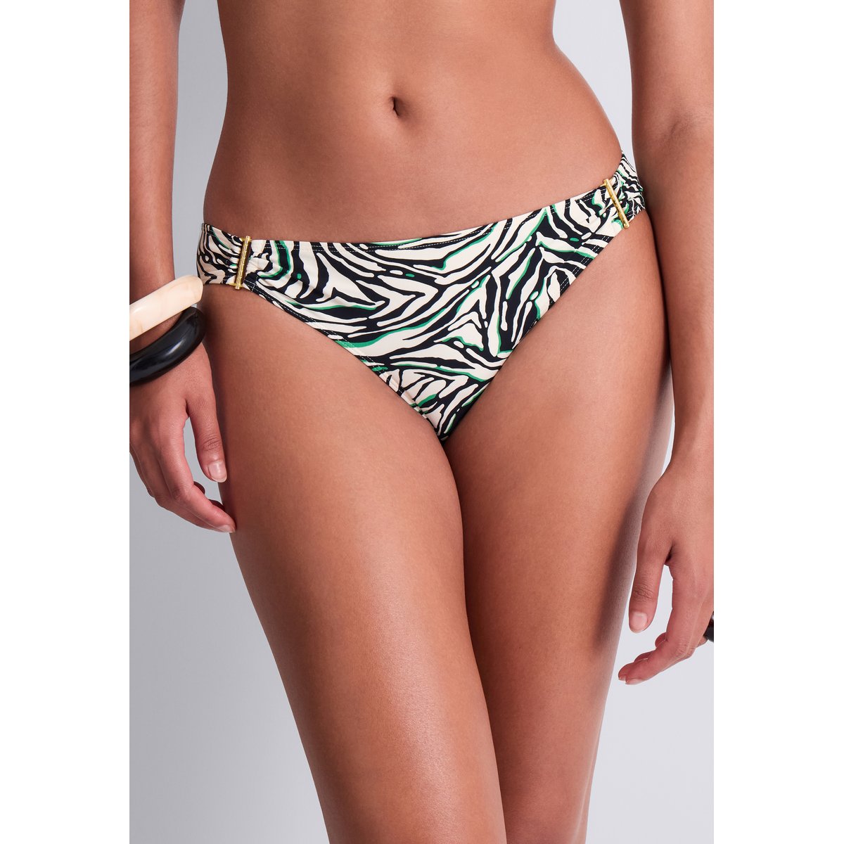Bas de maillot de bain bresilien Tropical Splash. noir, AUBADE