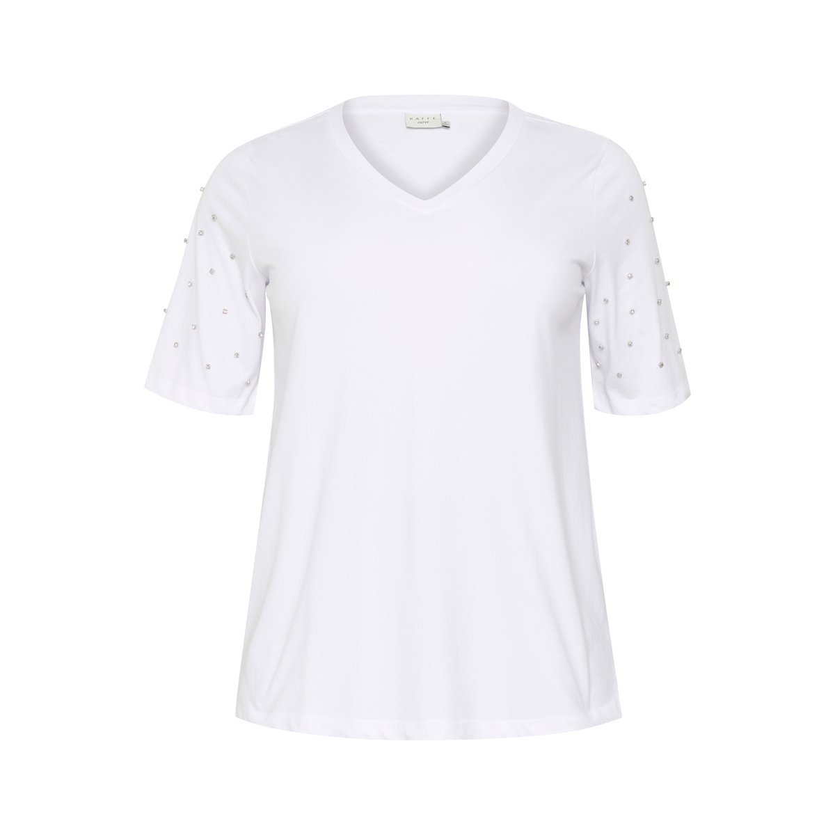T-shirt blanc optical white, KAFFE CURVE