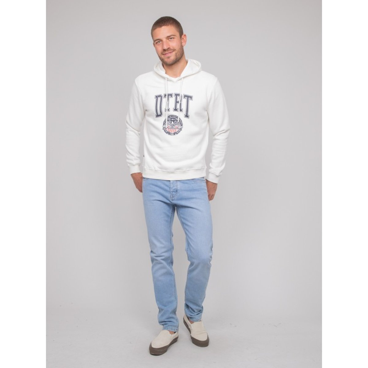 Sweat Capuche Wolfige ecru, RITCHIE