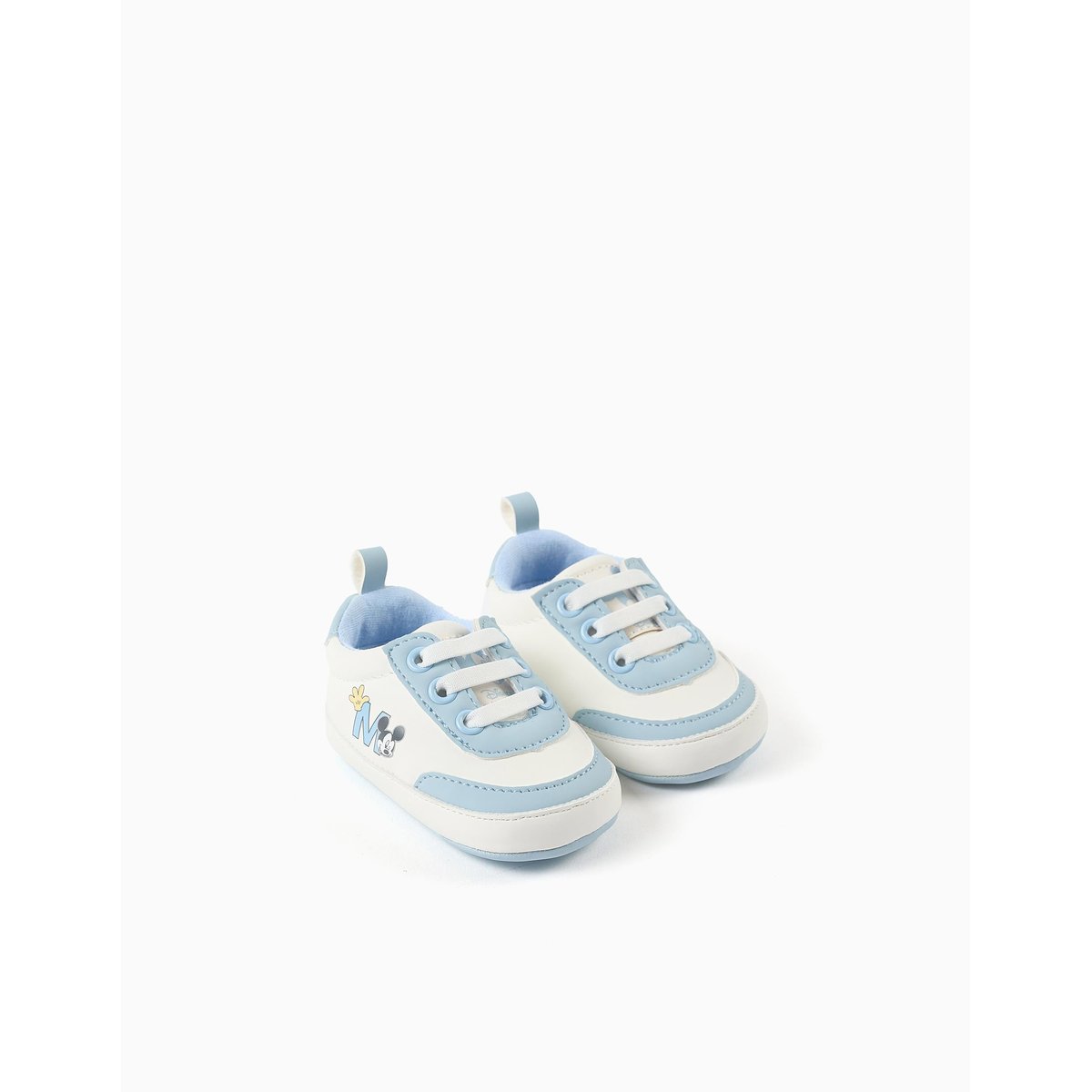 Baskets pré-marche avec imprimé Mickey bleu clair, ZIPPY