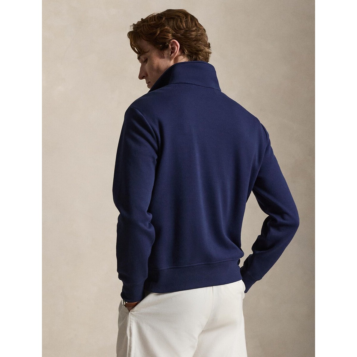 Sweater met 1/2 rits marineblauw, POLO RALPH LAUREN
