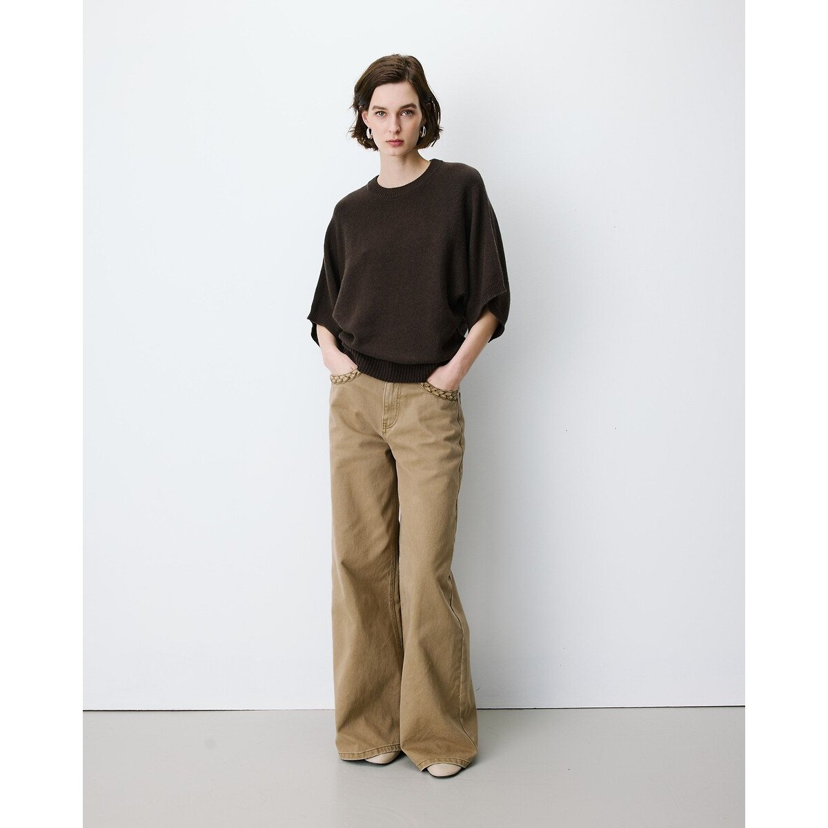 Pull en maille, ALMUS chocolat, GRACE & MILA