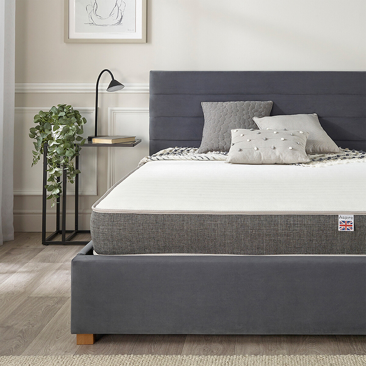Pocket + 1000 Memory Hybrid Mattress white, ASPIRE