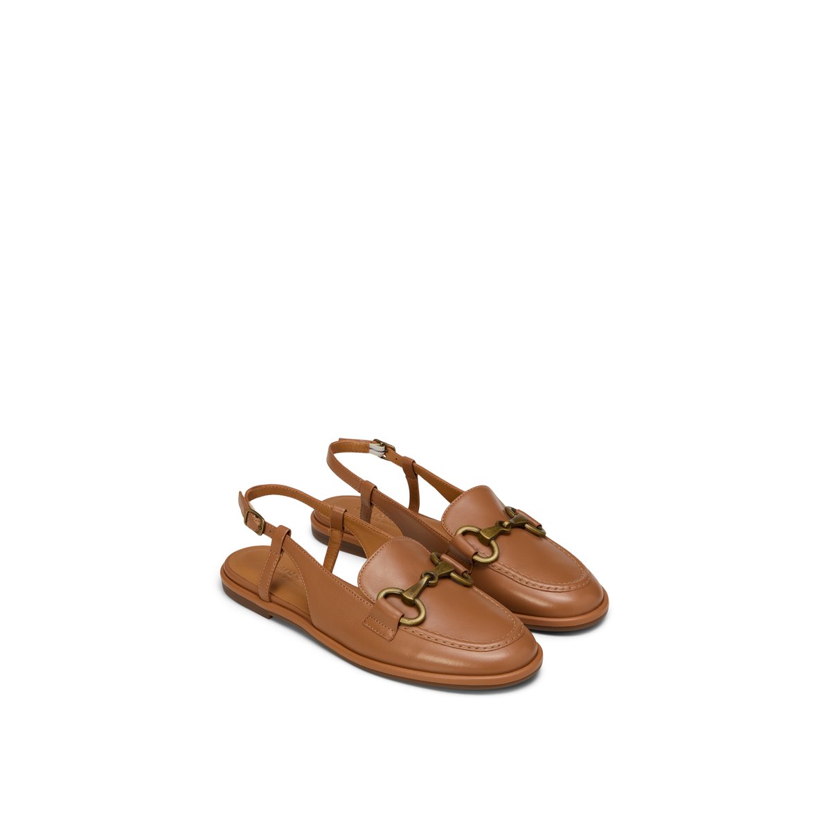 Molette slingback modèle Alva en cuir de vache noble braun, MARC O'POLO