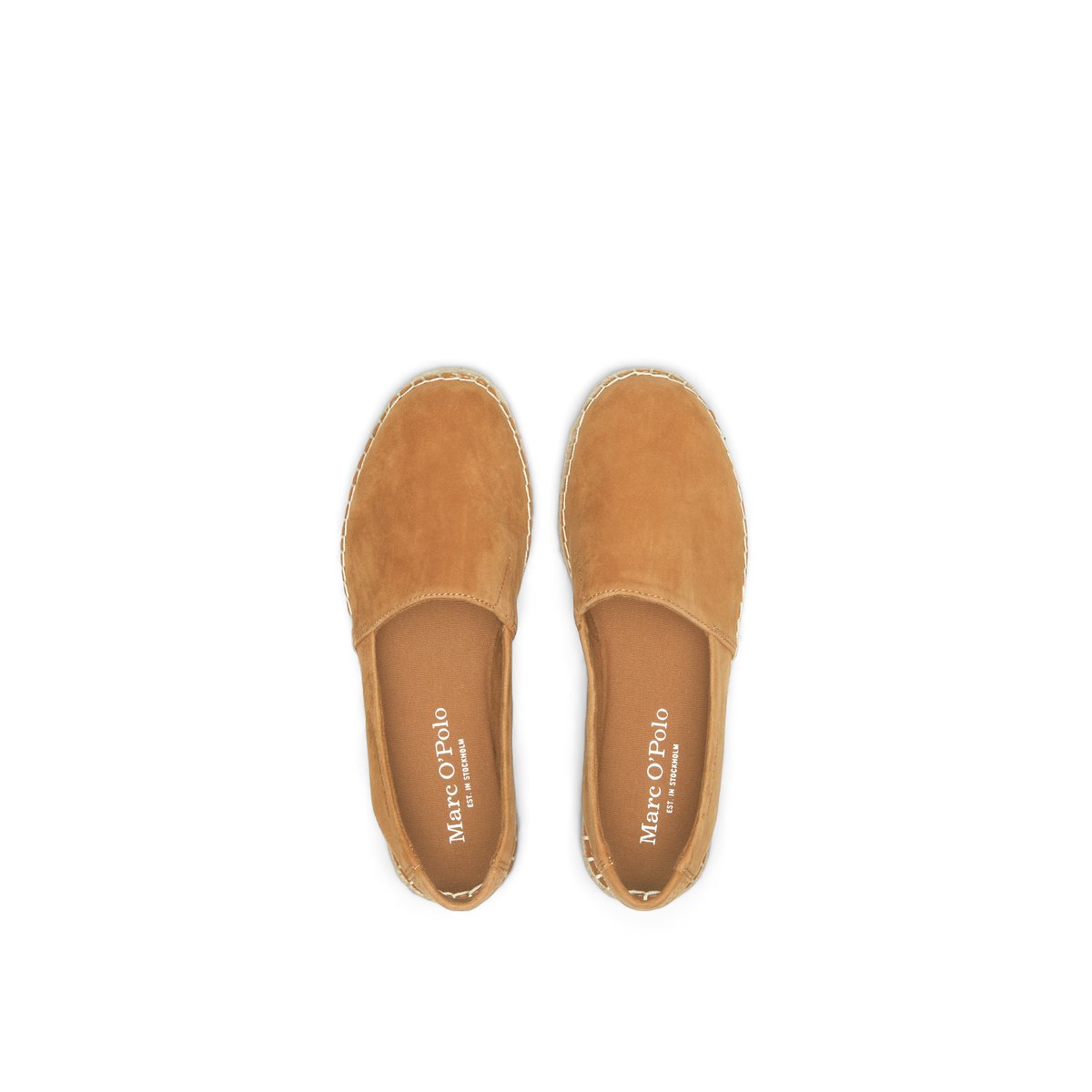 Espadrilles slingback en cuir de chèvre suédé marron fonce, MARC O'POLO
