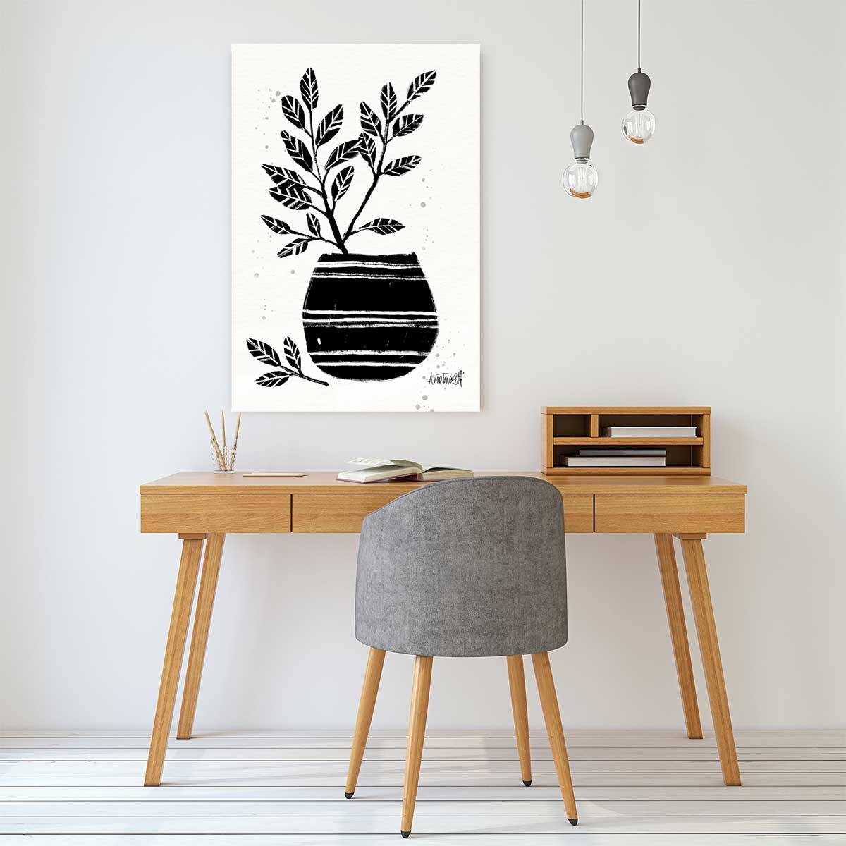 Deco murale Poterie et botanique tableau alu dibond, HEXOA