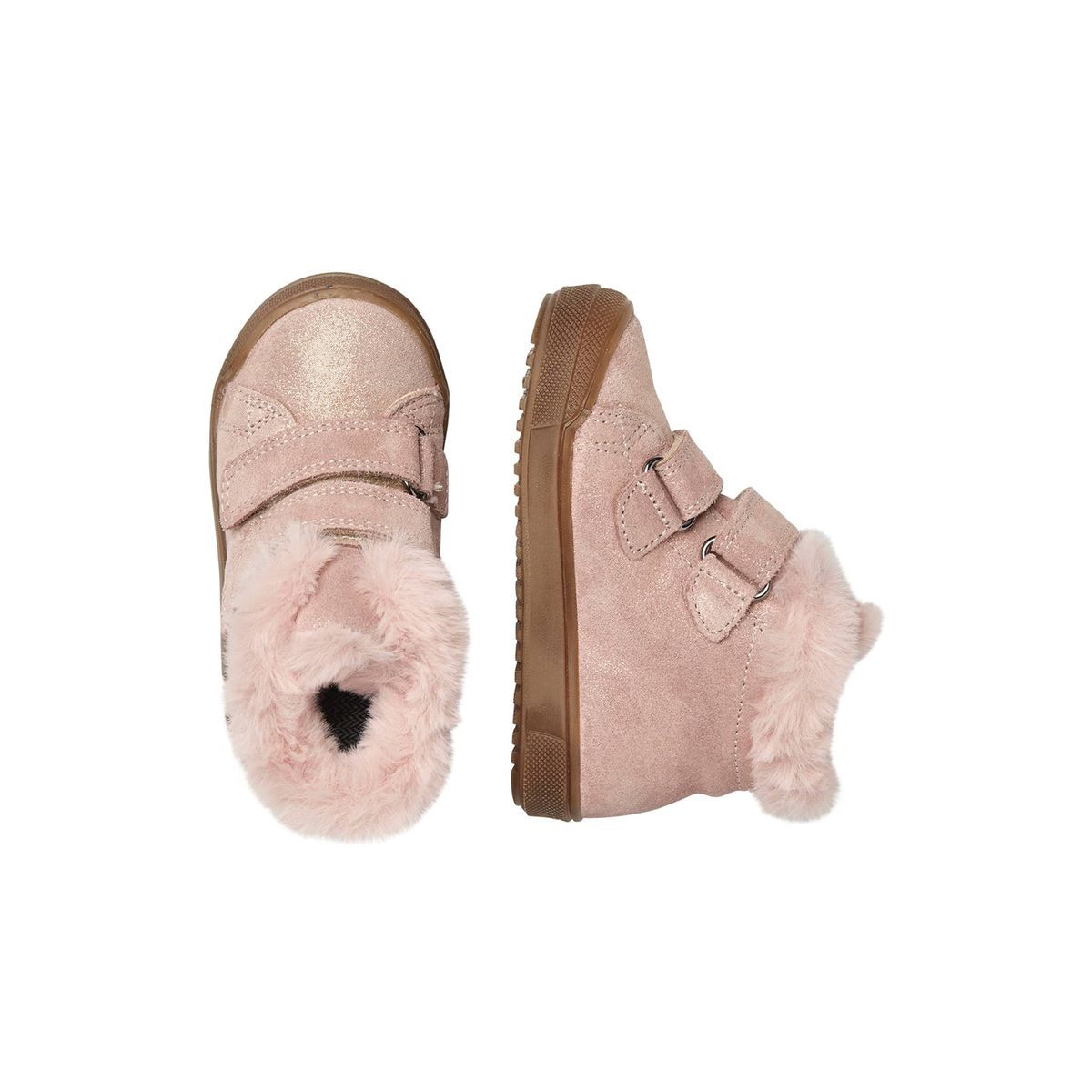 Chaussures montantes en suède à paillettes DELLEN VL rose clair, NATURINO
