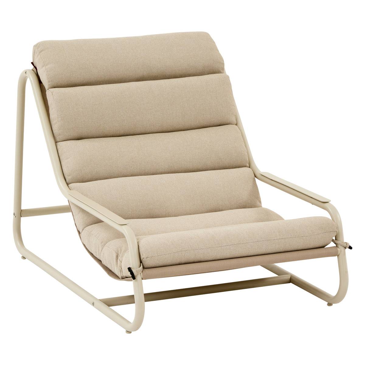 Fauteuil relax de jardin en acier CELESTAM argile, HESPERIDE