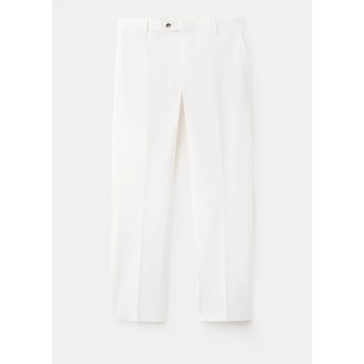 Pantalon slim-fit coton blanc cassé, MANGO MAN