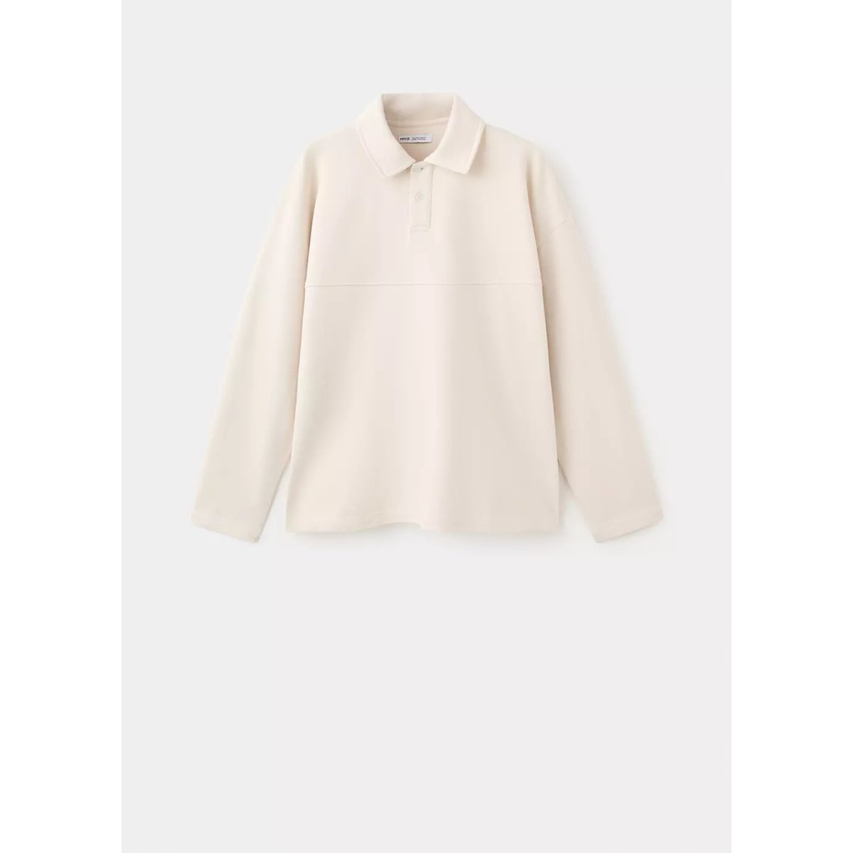 Sweat-shirt col polo beige, MANGO TEEN