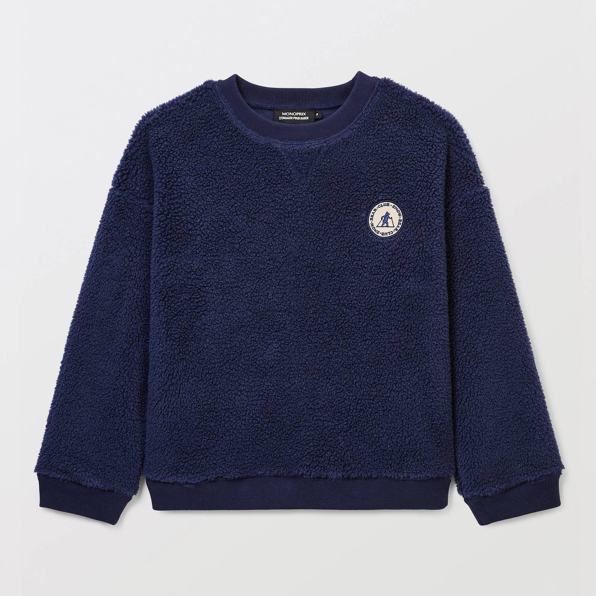 Sweat col rond imprimé en coton BIO GOTS penombre, MONOPRIX