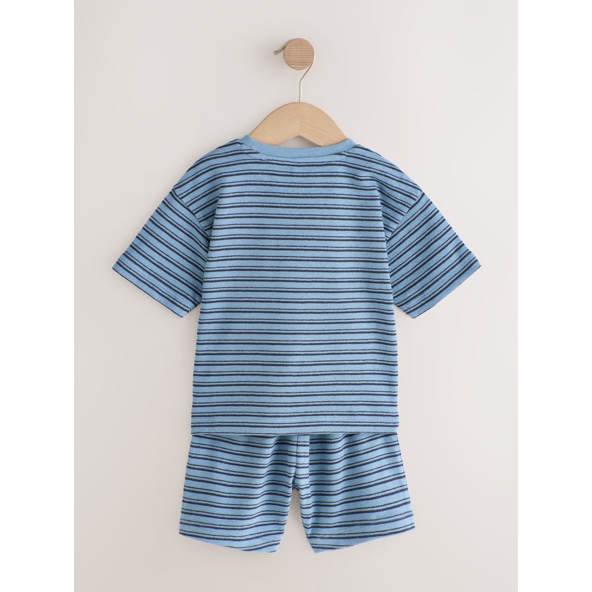 Pyjama short (12 mois à 12 ans), lot de 3 rayures bleues/blanches/grises, NEXT