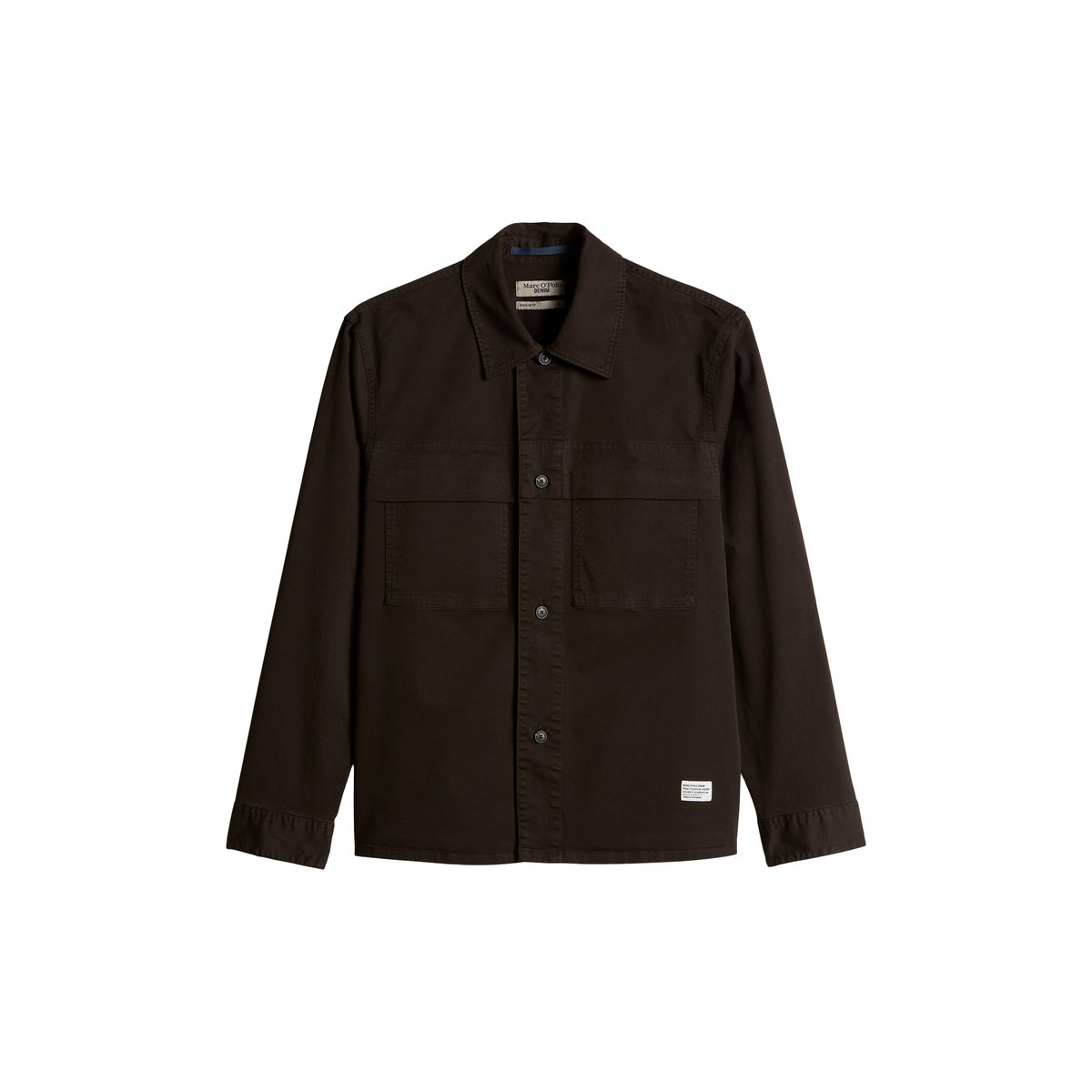 Surchemise en twill de coton bio compact marron, MARC O’POLO DENIM