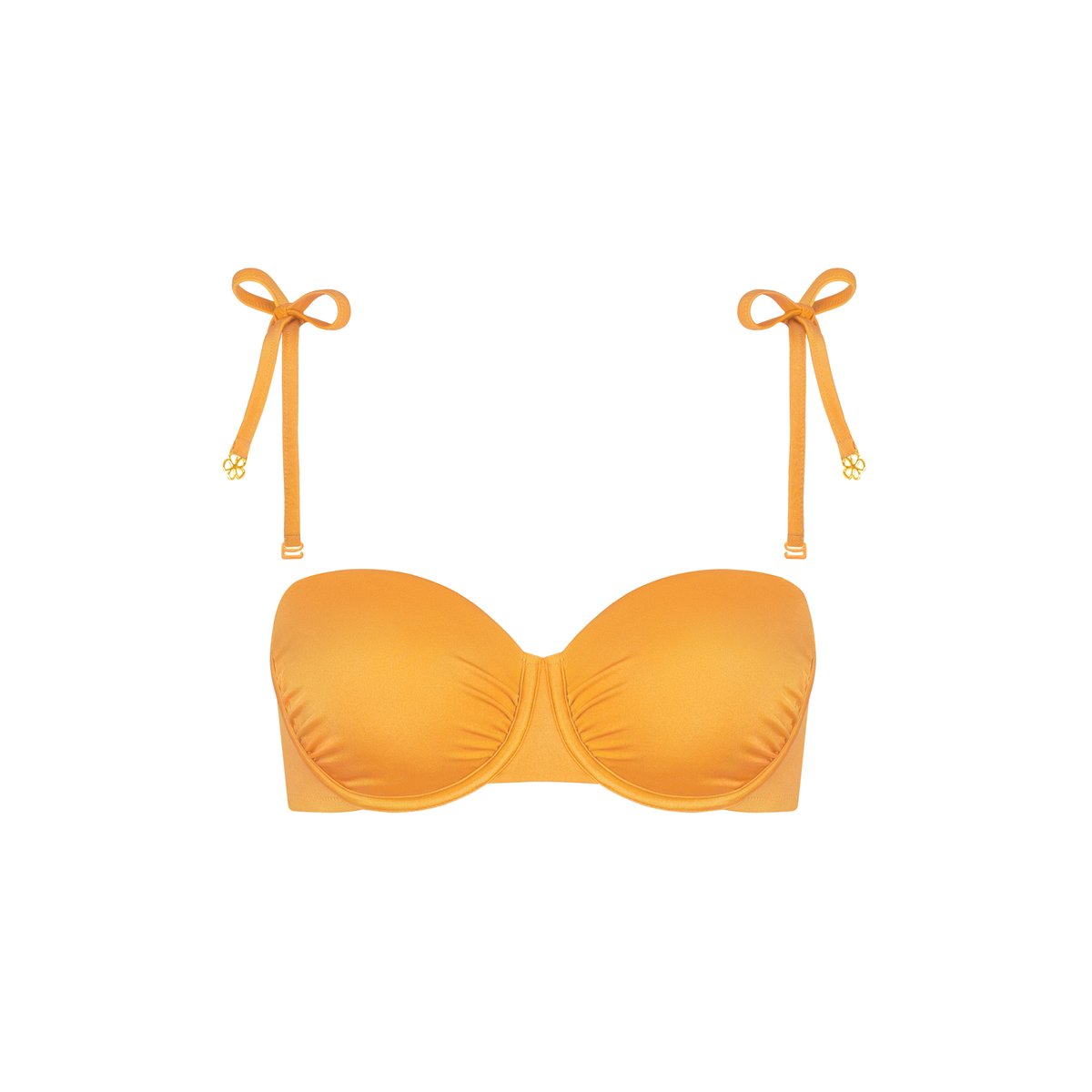 Haut maillot de bain bandeau armaturé KARPATHOS jaune, LISCA