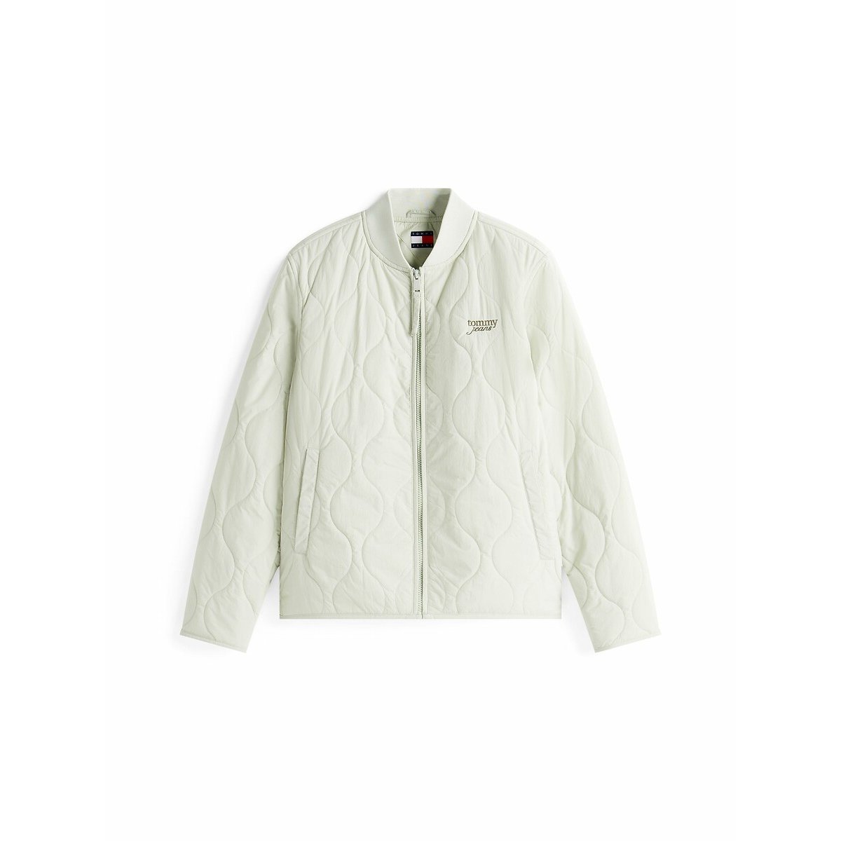 Quilted Zip-Up Jacket light green, TOMMY JEANS