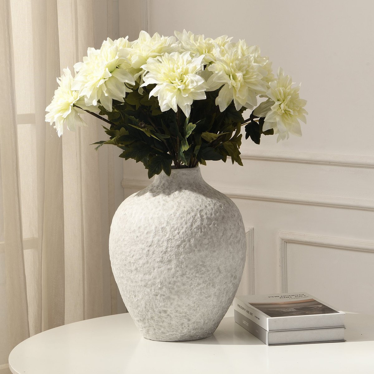Tige de dahlia artificielle H65 LES ESSENTIELS blanc, SIA