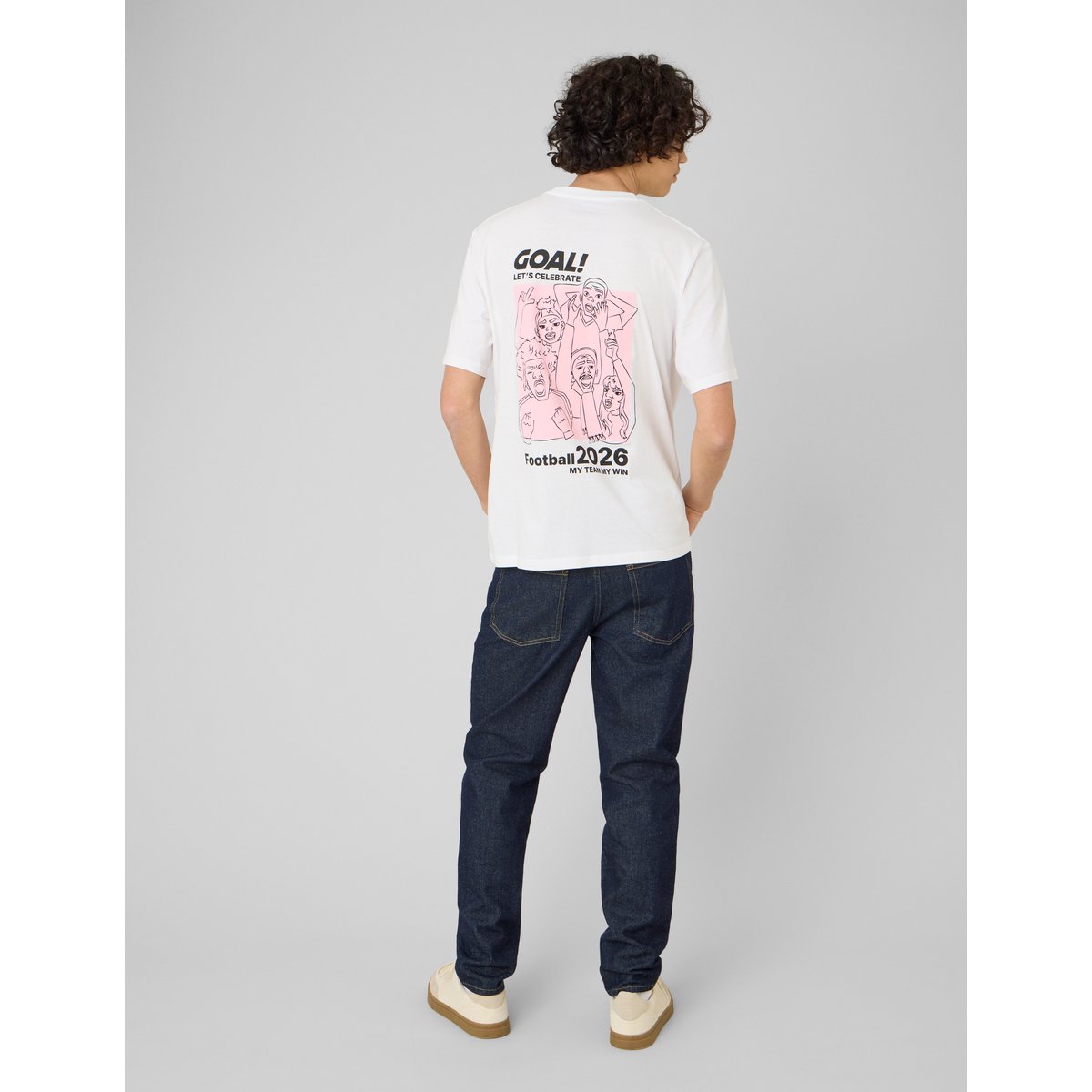 T-shirt imprimé devant/dos blanc, BZB