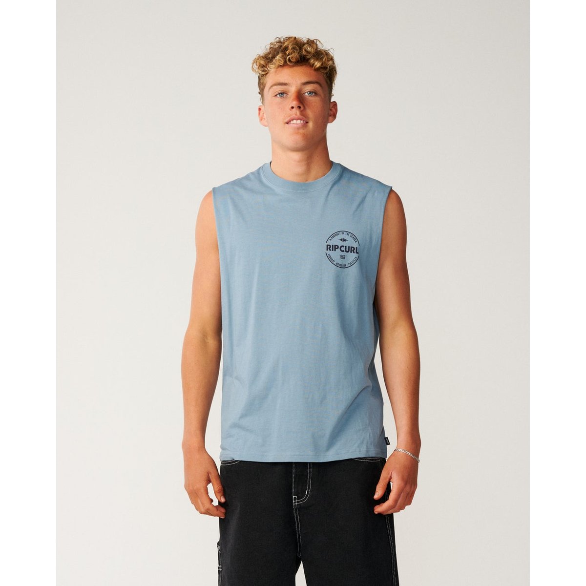 Débardeur STAPLE bleu citadel, RIP CURL