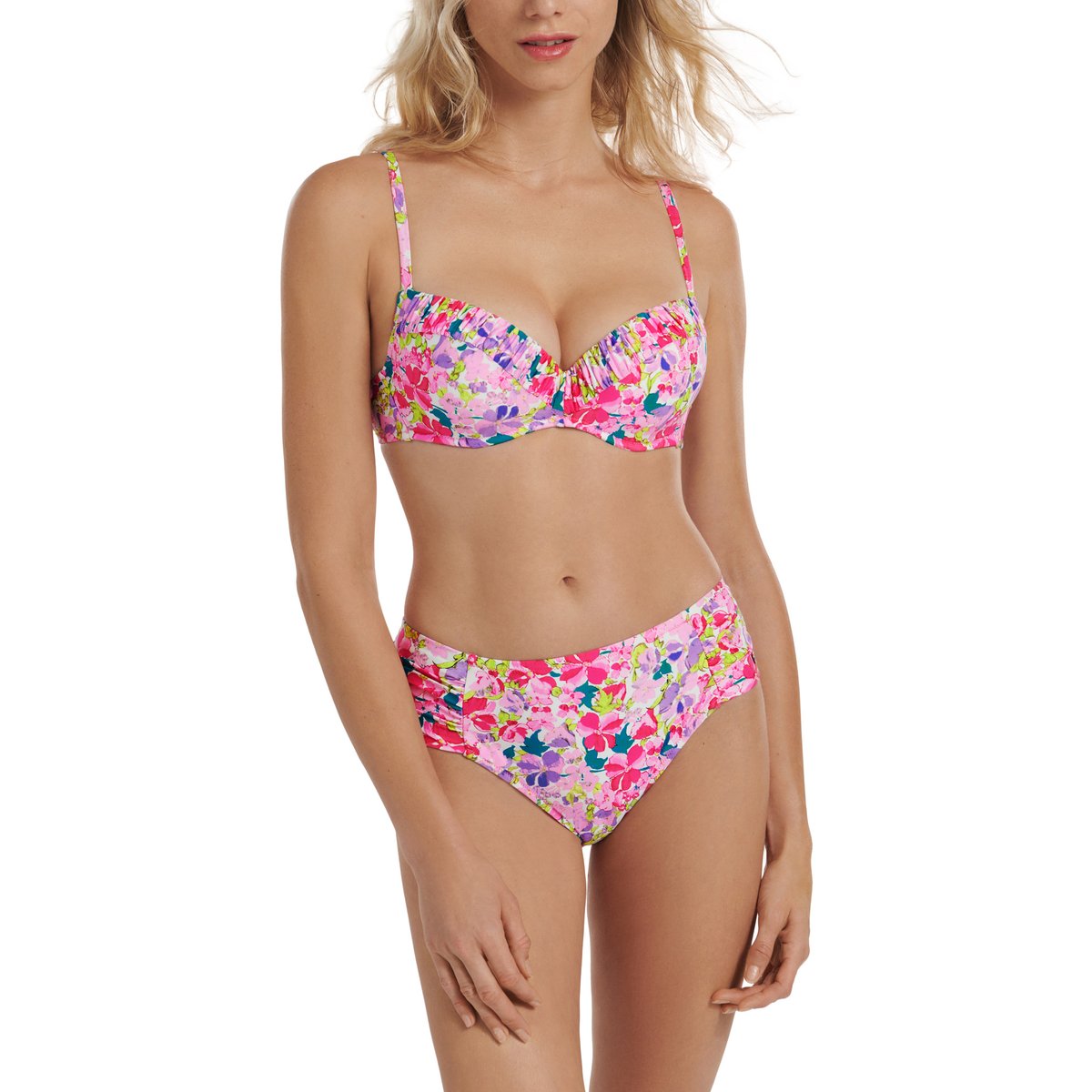 Haut maillot de bain préformé multipositions Napoli rose, LISCA