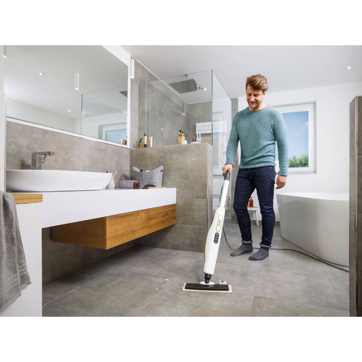 Balai vapeur SC 3 Upright Easy Fix white couleur unique, KARCHER