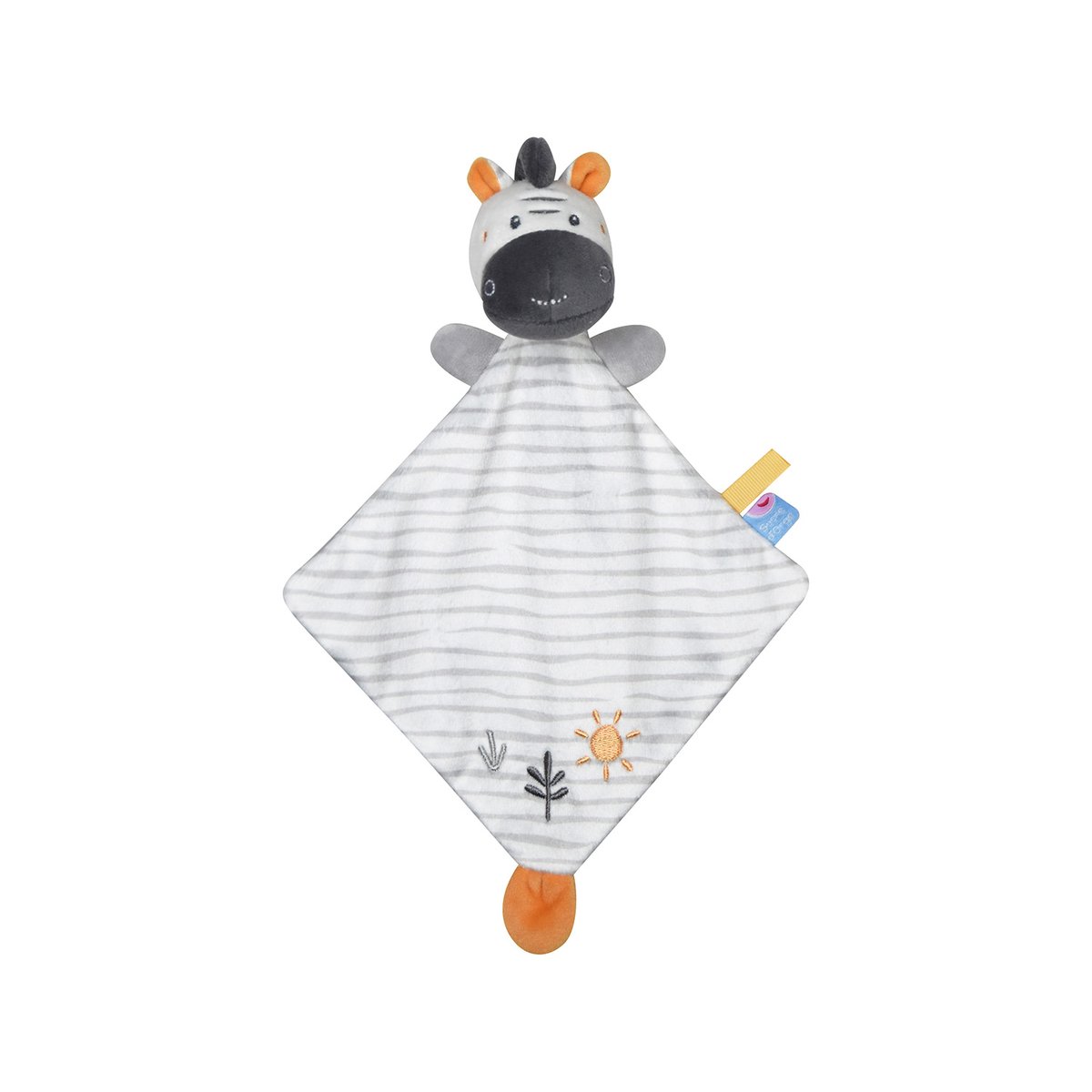 Petit doumou zebre patrik velours doux gris, SUCRE D'ORGE