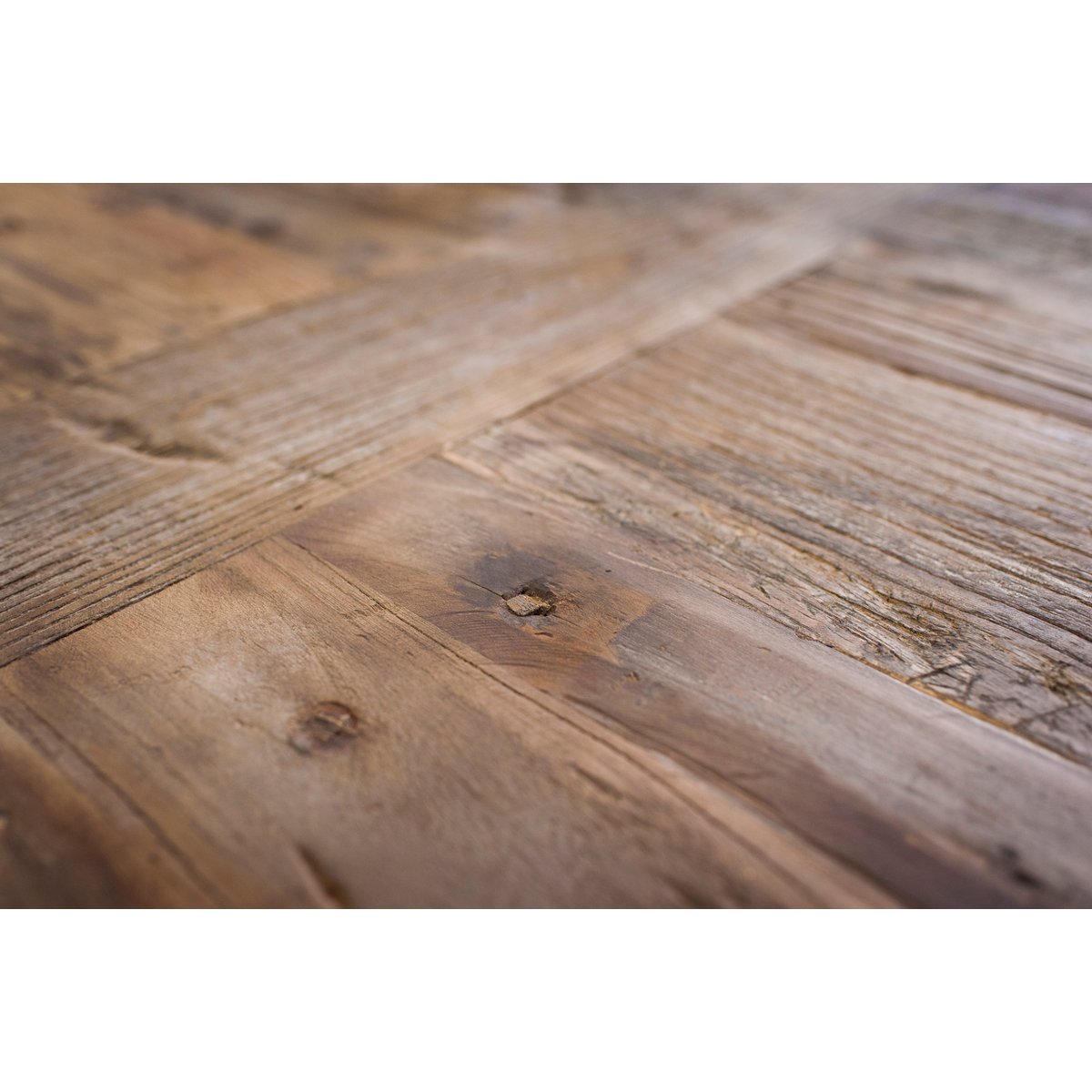 Table de tapissier en fer et orme WINDSOR bois foncé, CHEHOMA