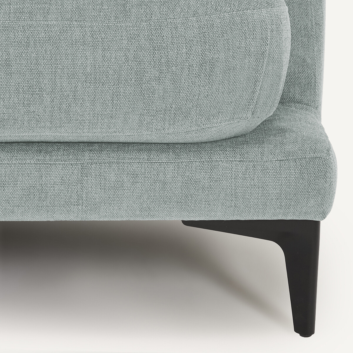 Demi-canapé avec plateau, en polyester natté, MODERNISTE aquamarine, EMMANUEL GALLINA X AM.PM